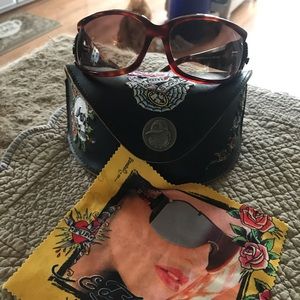 Ed Hardy tortoise sunglasses